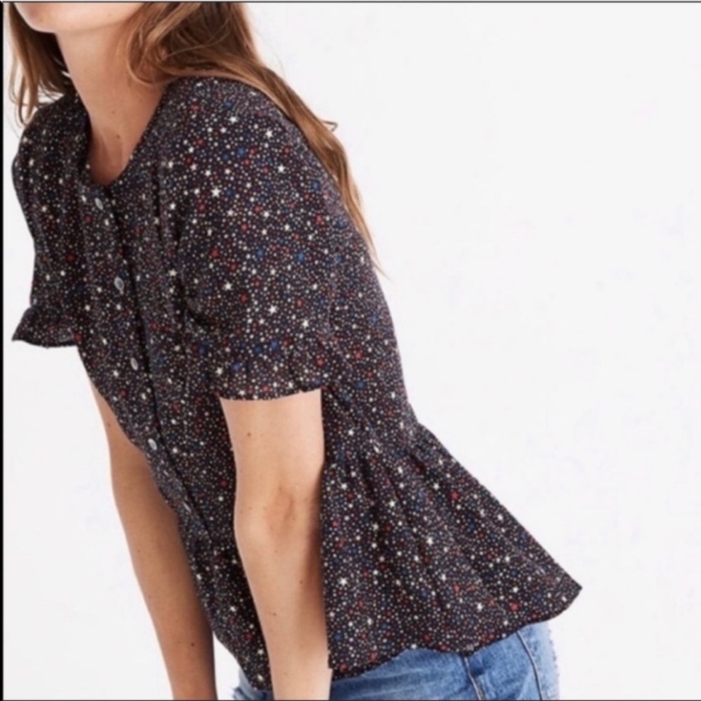 Madewell Star Peplum top size XS